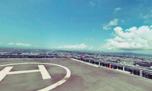 Hamamatsu ActTower 45th floor rooftop Panorama view from a heliport