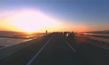 Sunset view from Hamana Lake Driving course around Hamana Lake